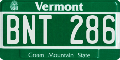 VT license plate BNT286