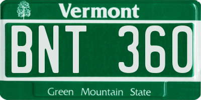 VT license plate BNT360