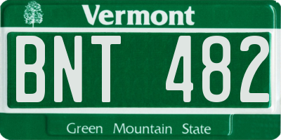VT license plate BNT482