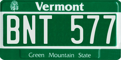 VT license plate BNT577
