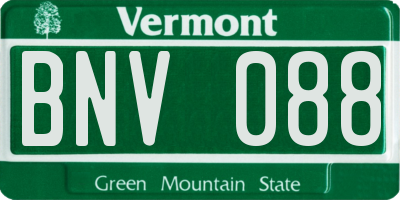 VT license plate BNV088
