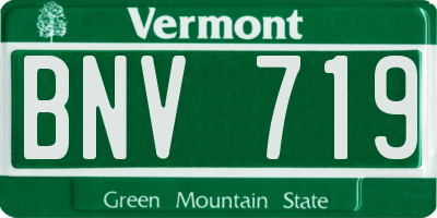 VT license plate BNV719