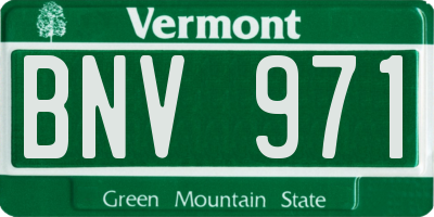 VT license plate BNV971