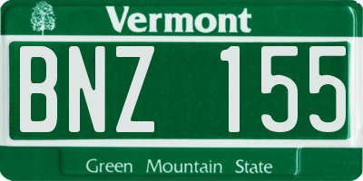 VT license plate BNZ155