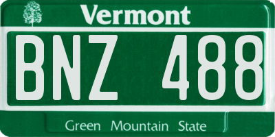 VT license plate BNZ488