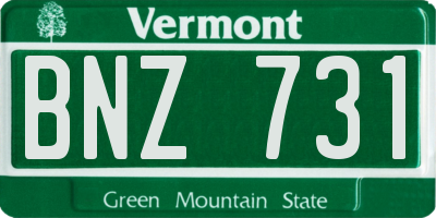 VT license plate BNZ731