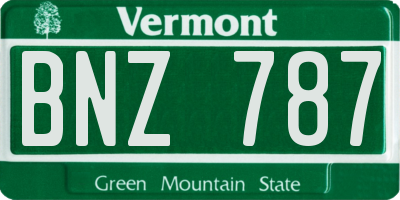 VT license plate BNZ787