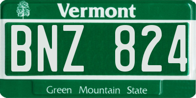 VT license plate BNZ824