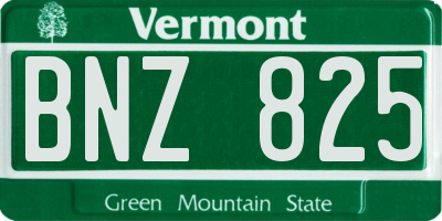 VT license plate BNZ825