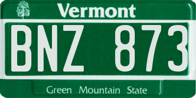 VT license plate BNZ873