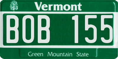 VT license plate BOB155