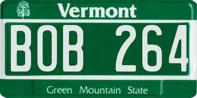 VT license plate BOB264