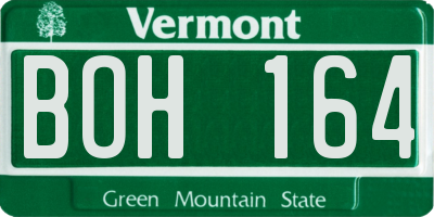 VT license plate BOH164