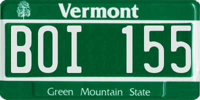 VT license plate BOI155