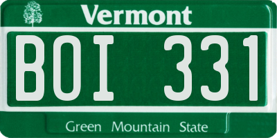 VT license plate BOI331