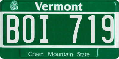 VT license plate BOI719