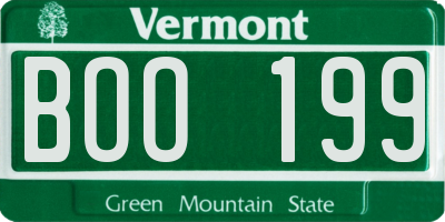 VT license plate BOO199
