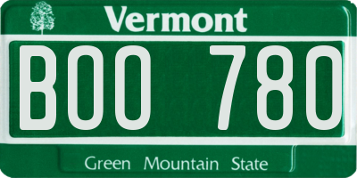 VT license plate BOO780