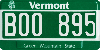 VT license plate BOO895