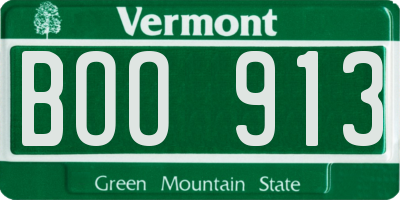 VT license plate BOO913