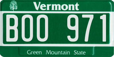 VT license plate BOO971