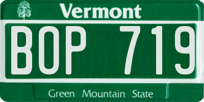 VT license plate BOP719