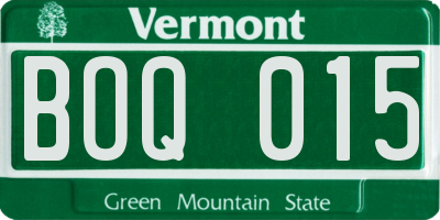 VT license plate BOQ015