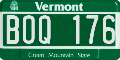 VT license plate BOQ176