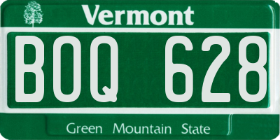VT license plate BOQ628
