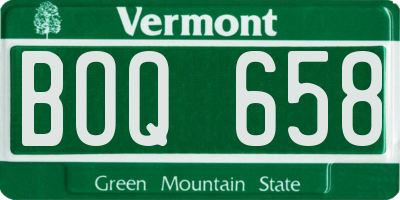 VT license plate BOQ658