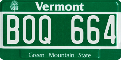 VT license plate BOQ664