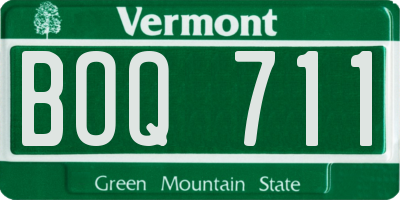VT license plate BOQ711
