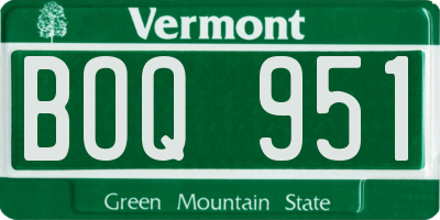 VT license plate BOQ951