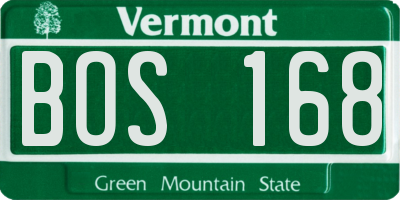 VT license plate BOS168
