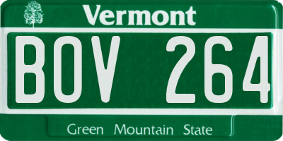 VT license plate BOV264