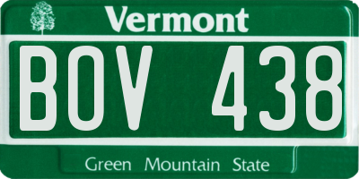 VT license plate BOV438