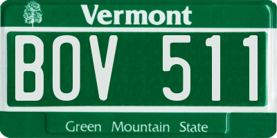 VT license plate BOV511