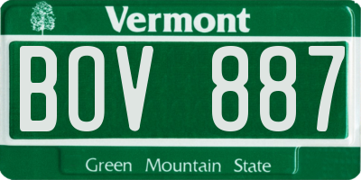 VT license plate BOV887