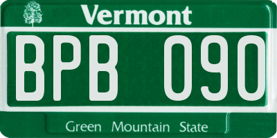 VT license plate BPB090