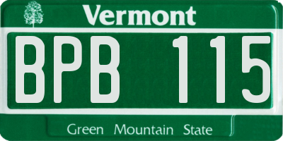 VT license plate BPB115