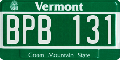 VT license plate BPB131