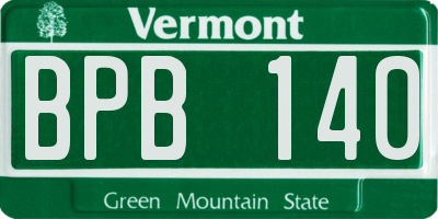 VT license plate BPB140