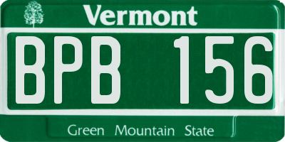 VT license plate BPB156