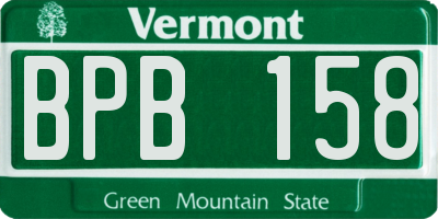 VT license plate BPB158