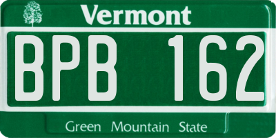 VT license plate BPB162