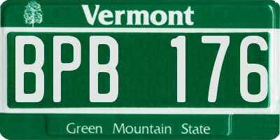 VT license plate BPB176