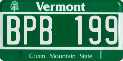 VT license plate BPB199