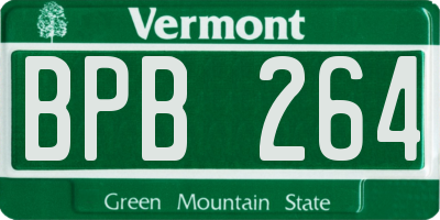 VT license plate BPB264