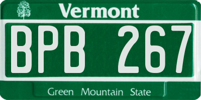 VT license plate BPB267
