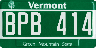 VT license plate BPB414